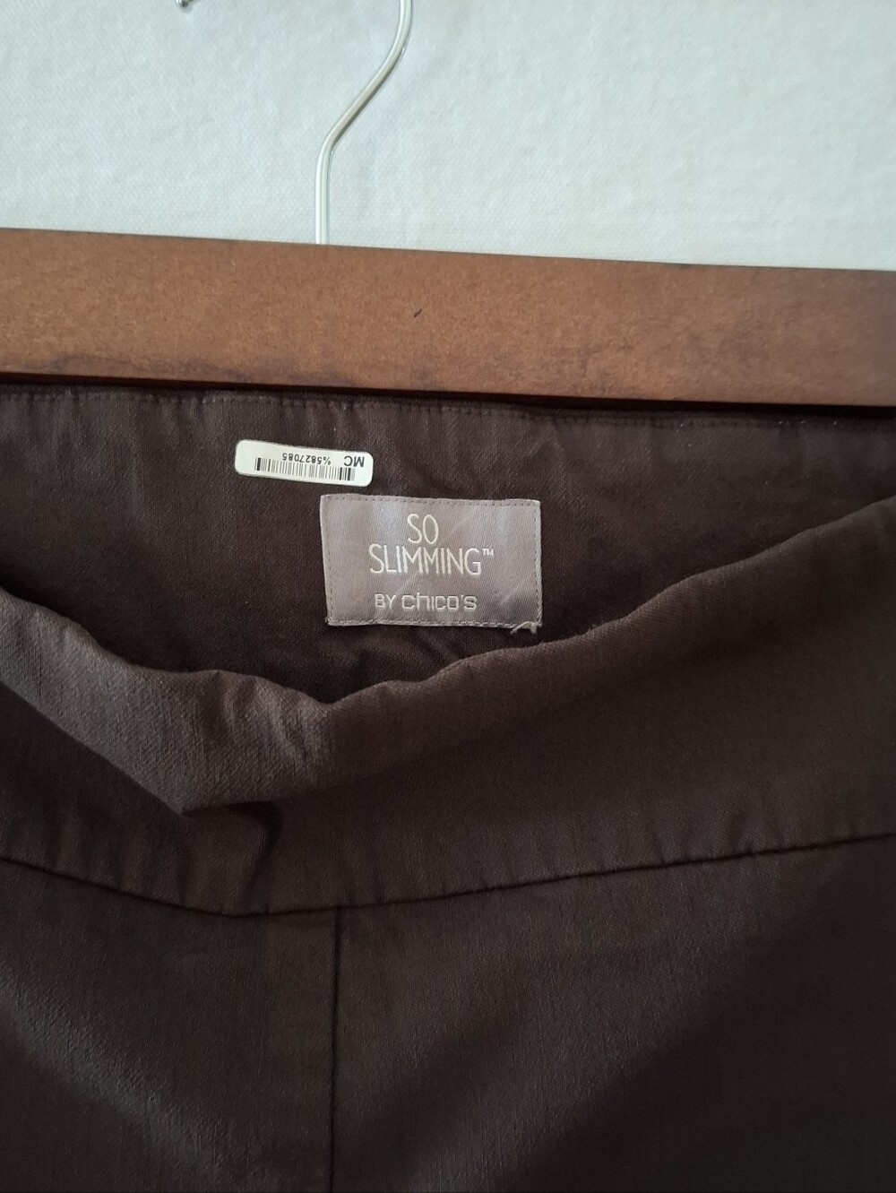 Chicos So Slimming Pull On Slim Leg Stretch Pant Dark Brown Size 3 (XL/16) - Picture 4 of 10
